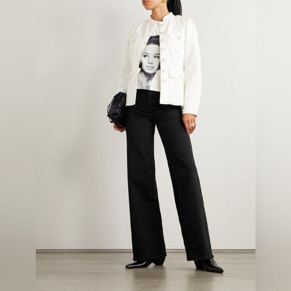 NWT FRAME Le Slim Palazzo in Black - Picture 4 of 16